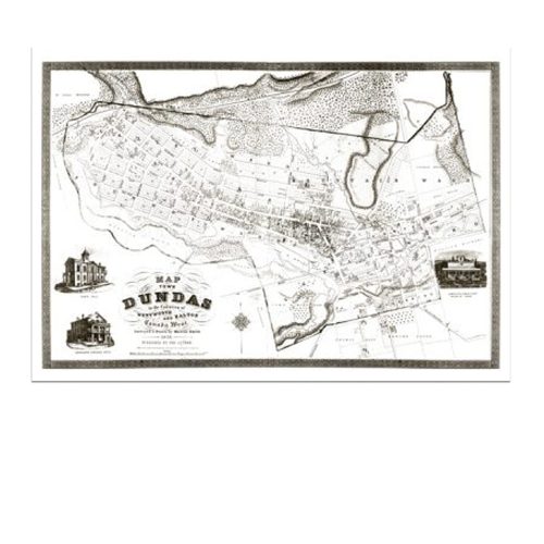 Historical Map of Dundas Ontario Canada