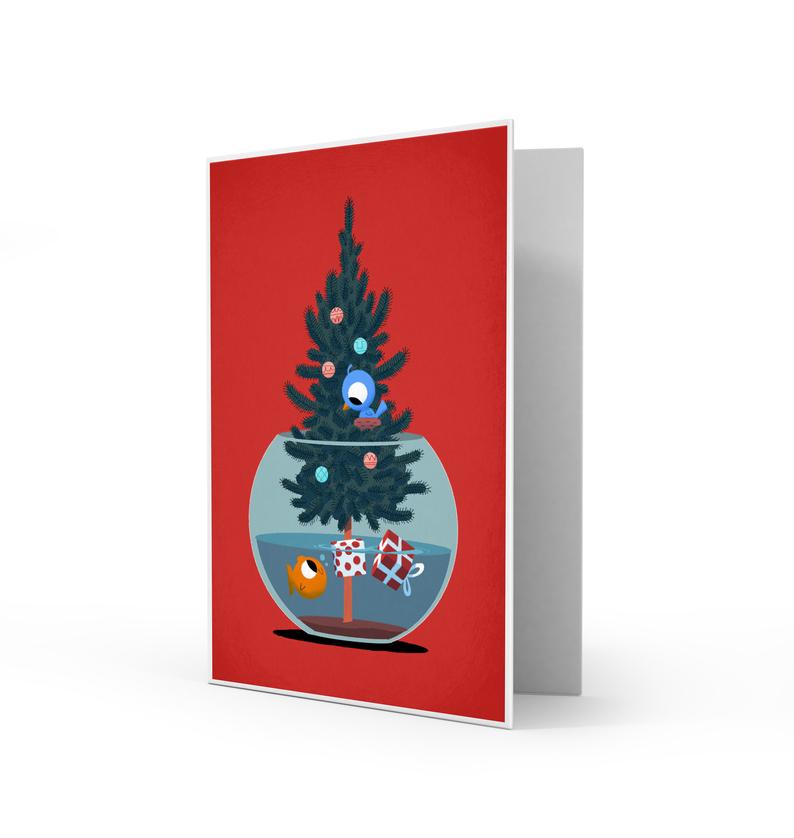 10 Holiday Greeting Cards Pack