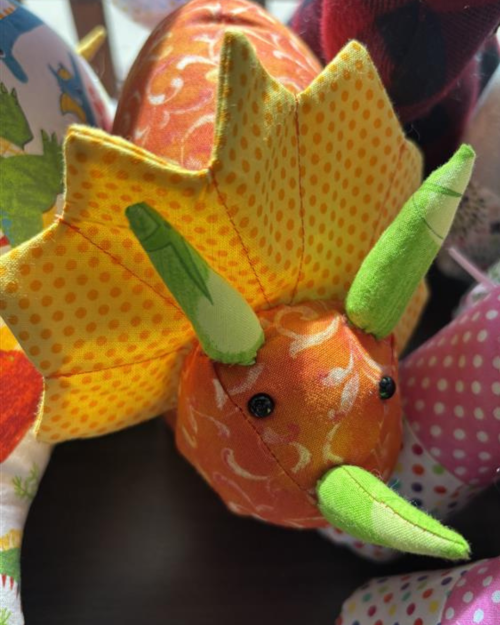 Orange Dinosaur Triceratops (Auntie Sugar)