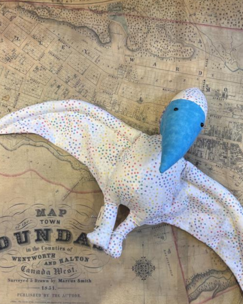 Purple/White/Blue Dots Pterodactyl Dinosaur (Auntie Sugar)