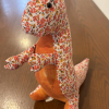 Orange Floral T-Rex Dinosaur (Auntie Sugar)