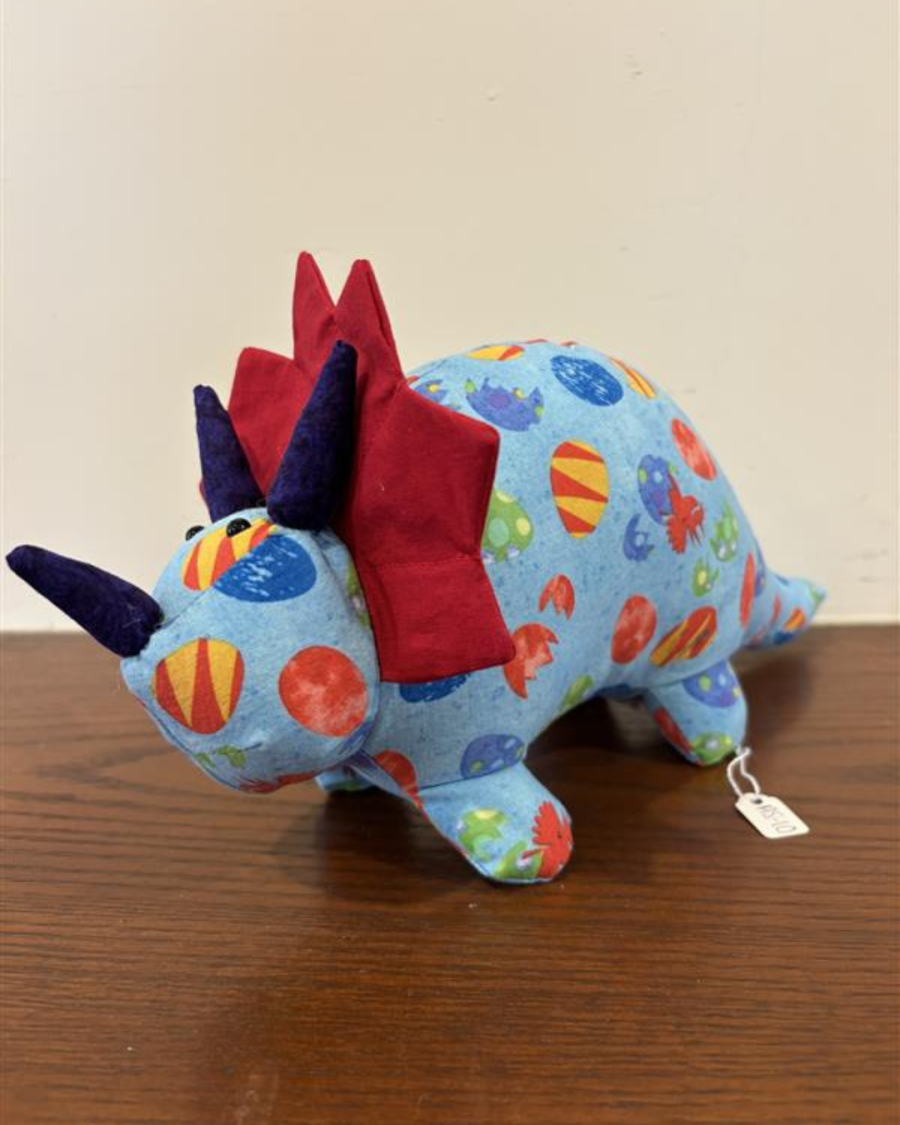 Blue & Red with Eggs Dinosaur Triceratops (Auntie Sugar)