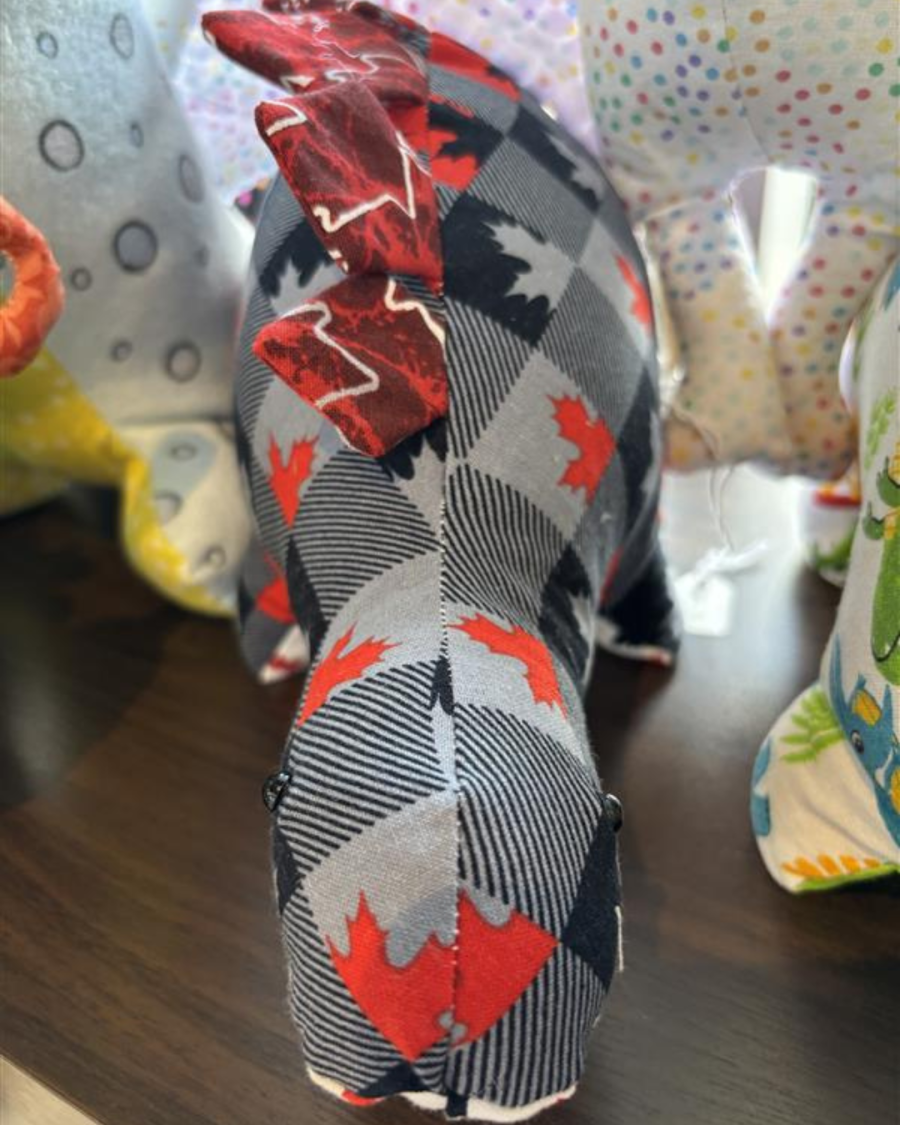 Canada Print Stegosaurus Dark Gray Dinosaur (Auntie Sugar)